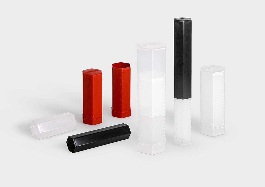 Packaging tube HexPack HexPack: a hexagonal protective packaging tube with ratchet style length adjustment.